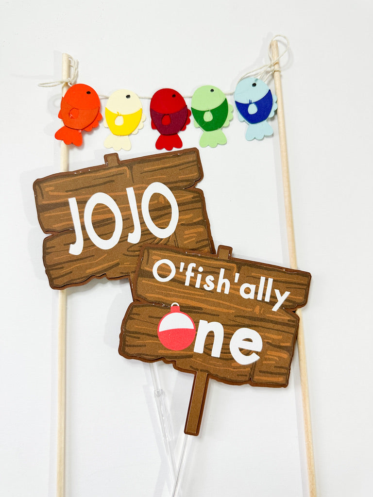 O'fish'ally One Layered Cake topper