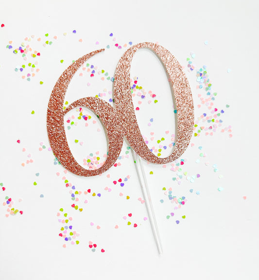 Glitter Number Cake Topper