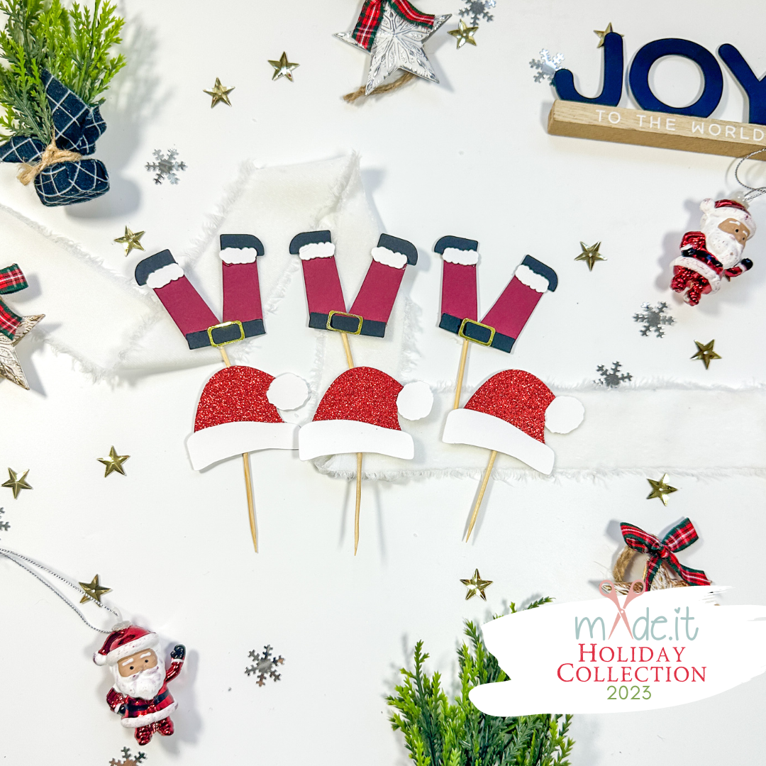 Santa Pants and Hats Cupcake Toppers