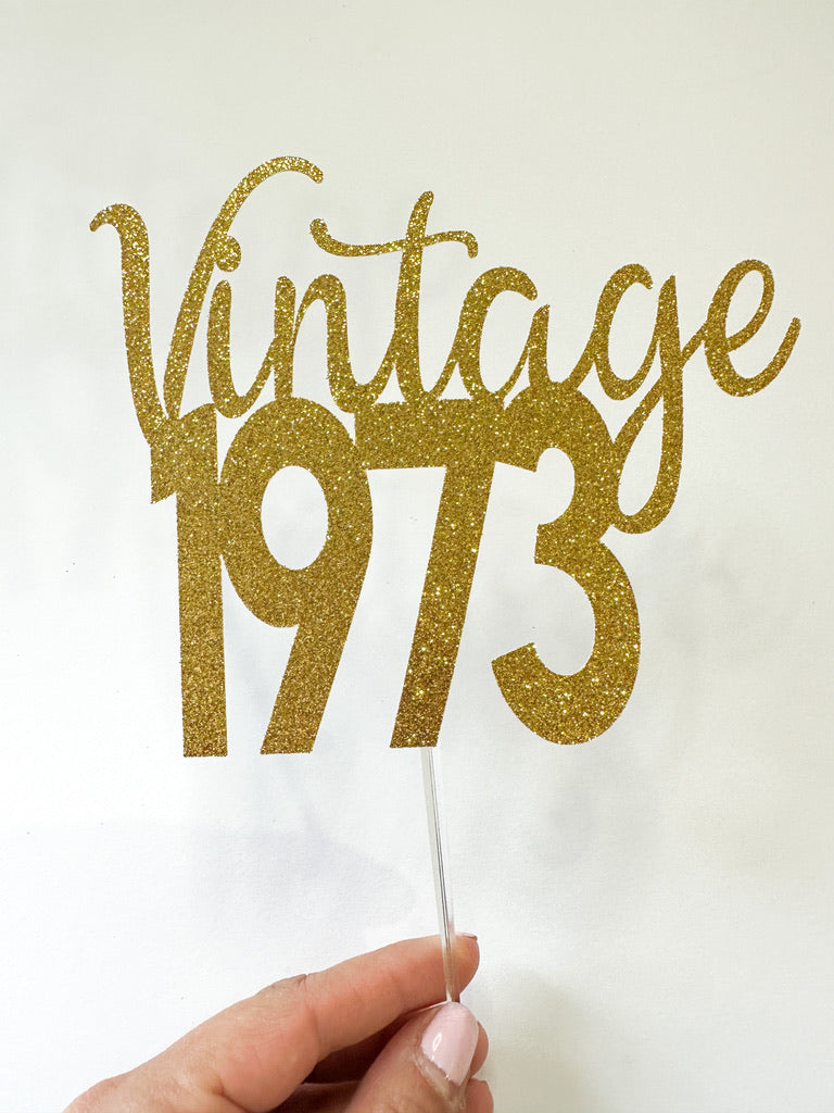 1973 Vintage Cake Topper