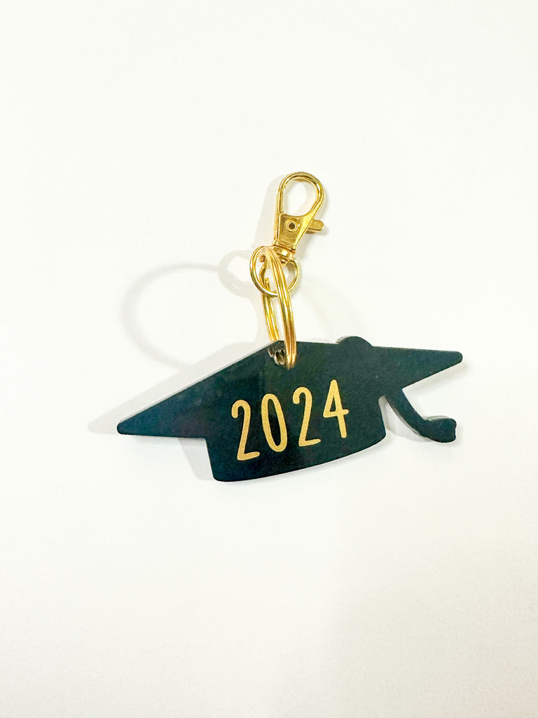 Grad Hat Keychain 2024