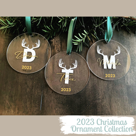 Antler Christmas Ornament