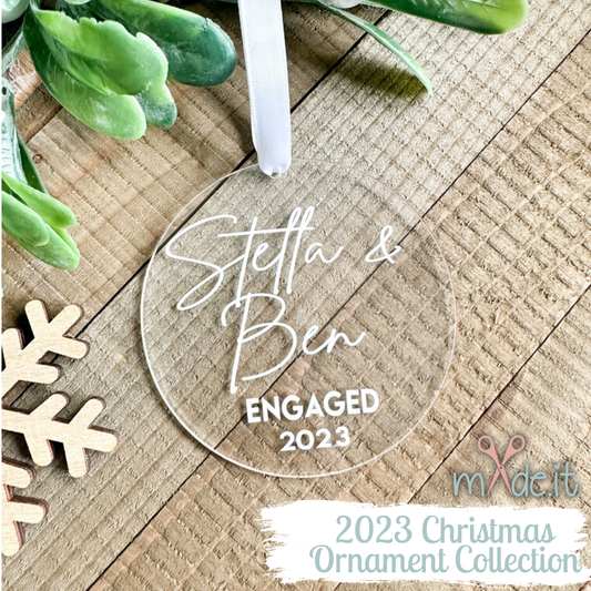 Engagement Christmas Ornament