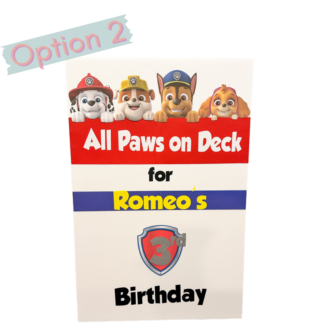 Paw Patrol Birthday Welcome Sign