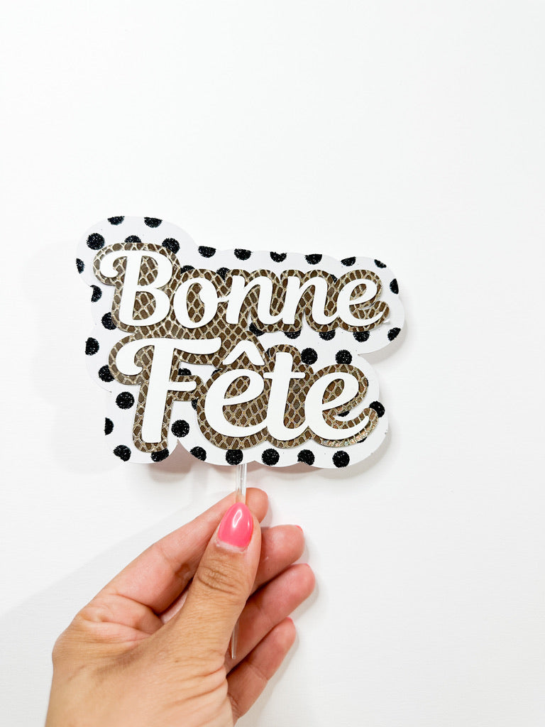 Grab & Go - Bonne Fête Cake Topper