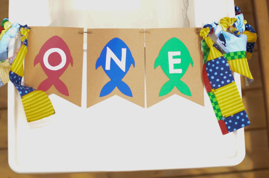 O'fish'ally One- First Birthday High Chair Banner