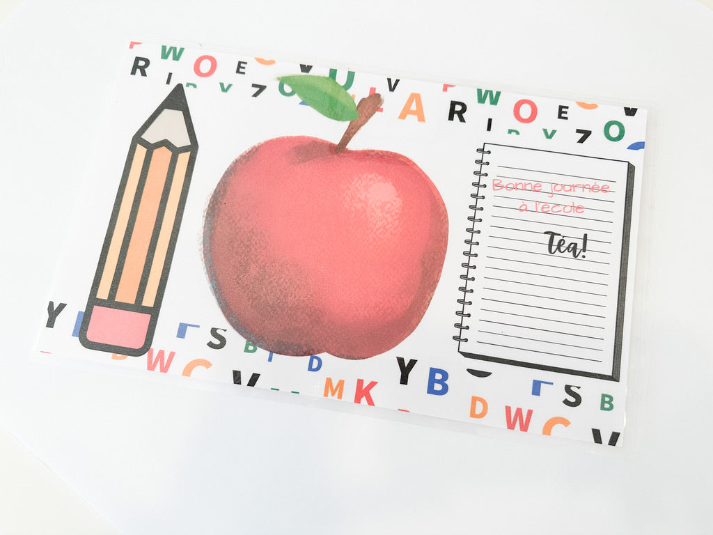 Personalized School Placemat