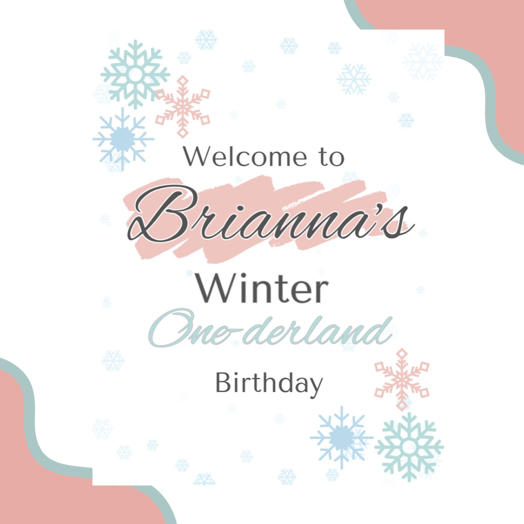 Winter Onederland Welcome Sign