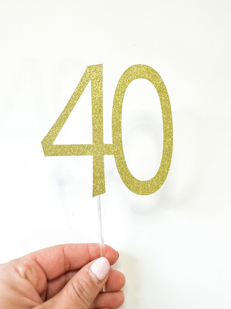 40 Cake Topper