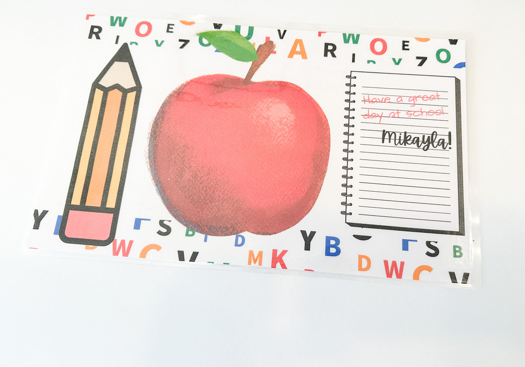 Personalized School Placemat