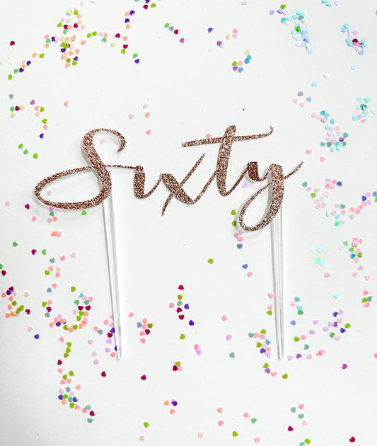 Glitter Age Cake Topper