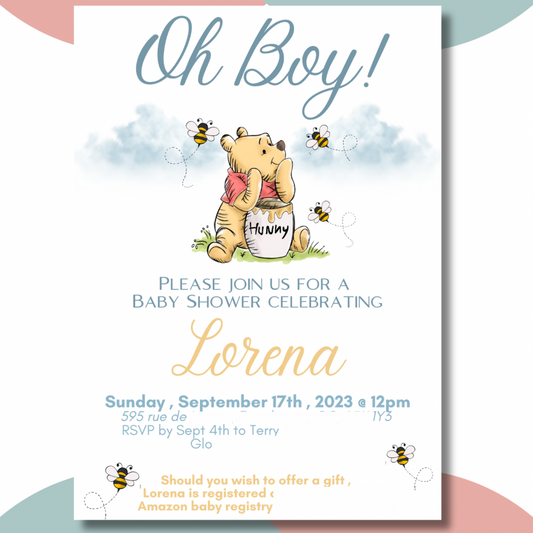 Winnie the Pooh Invitation