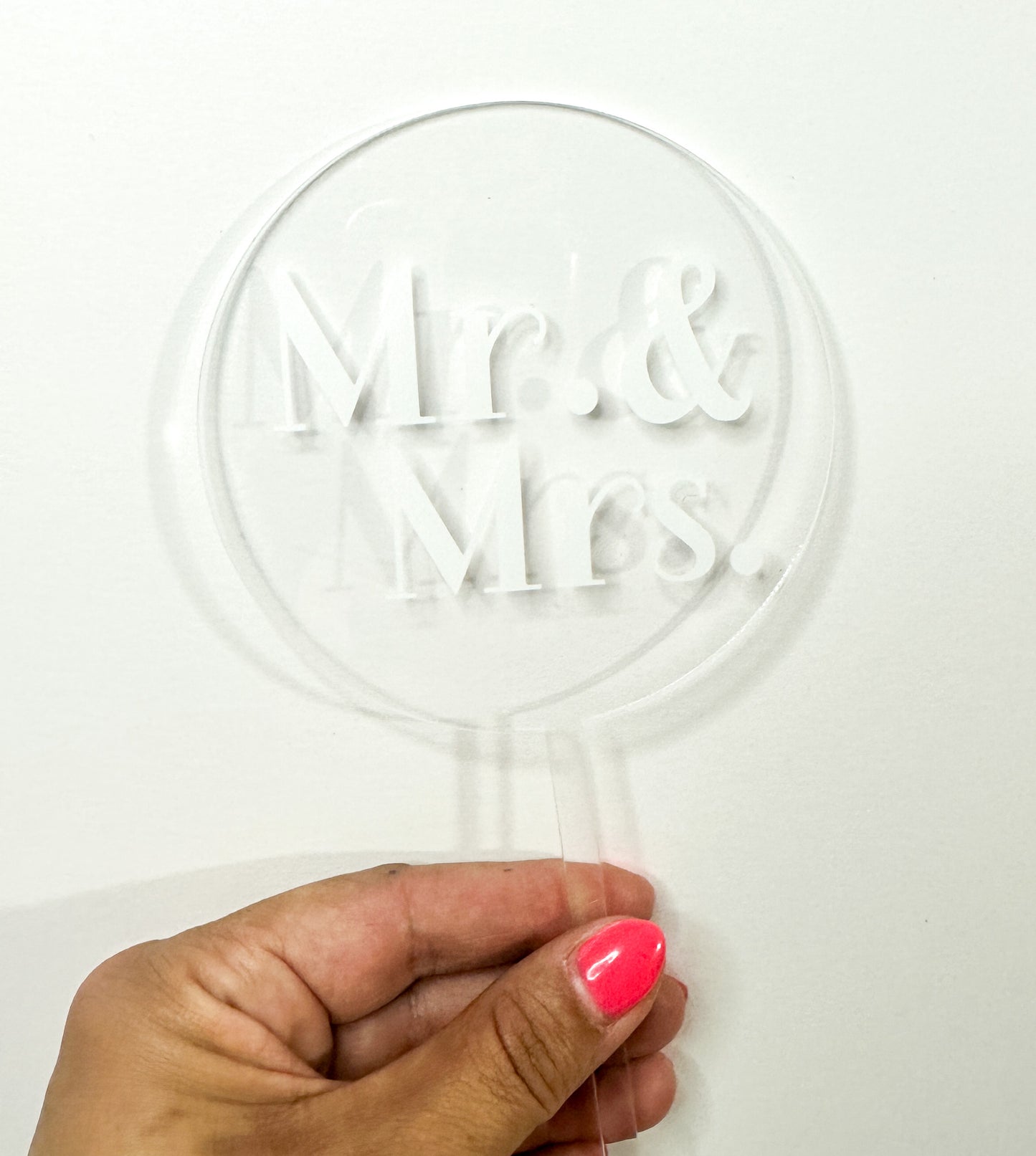 Mr & Mrs - Acrylic Cake topper