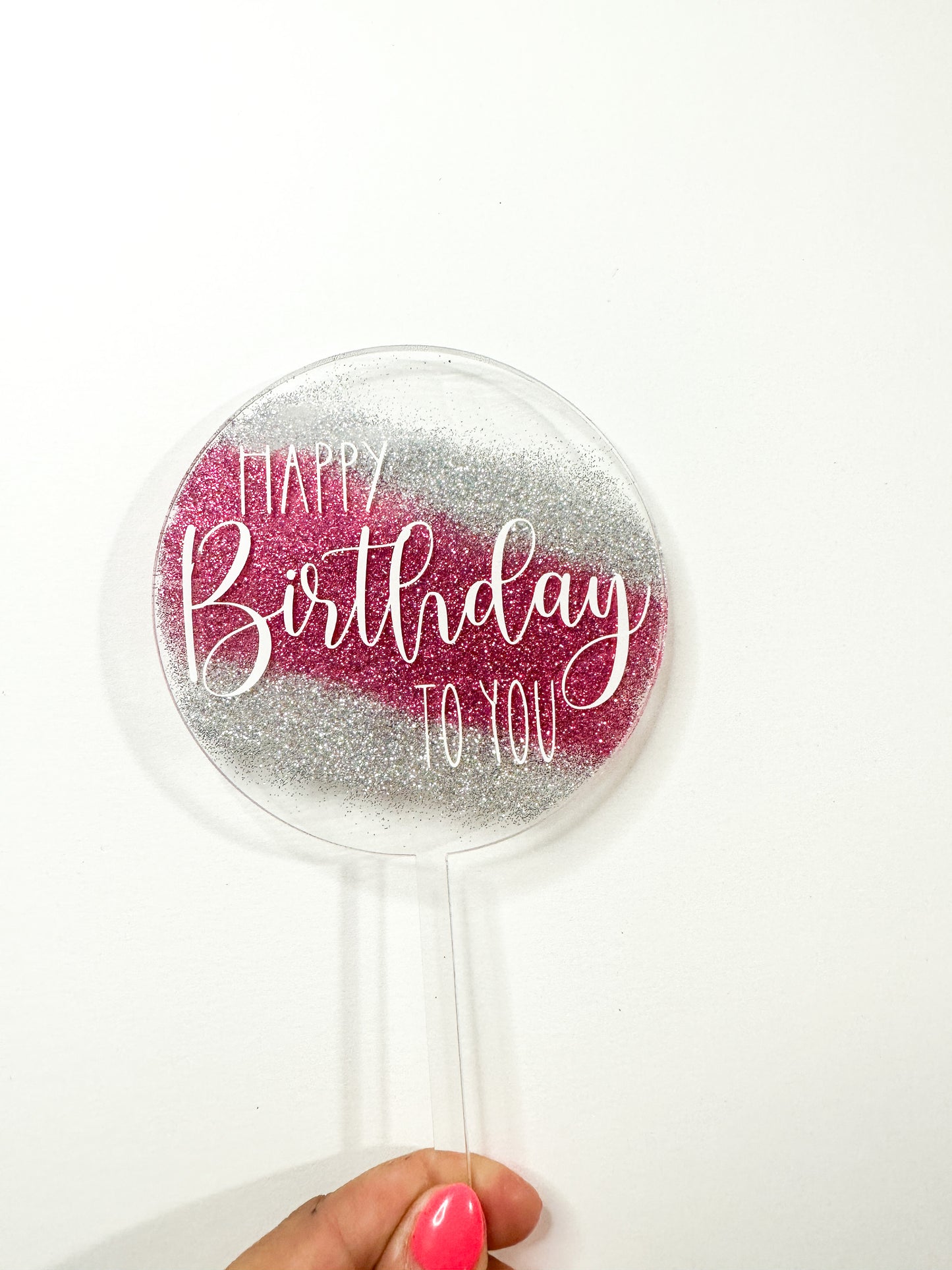 Happy Birthday to You Acrylic Cake topper