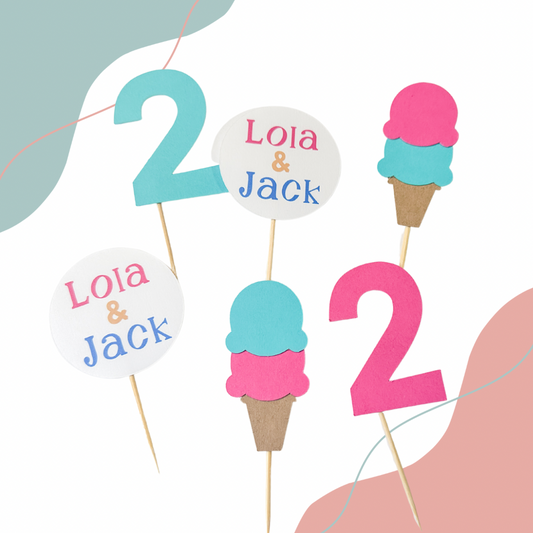 Ice cream Cupcake Toppers