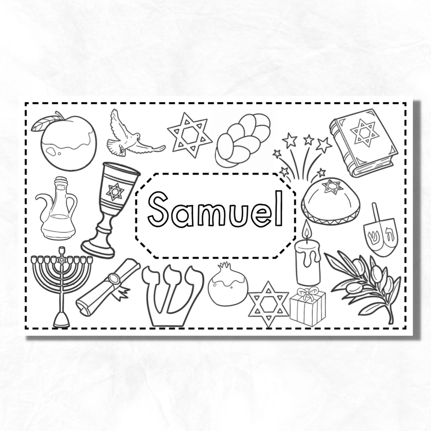 Hanukkah Coloring Placemat