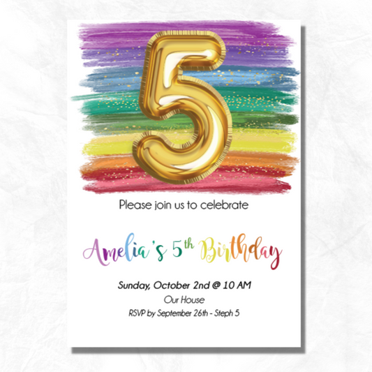 Rainbow Invitation