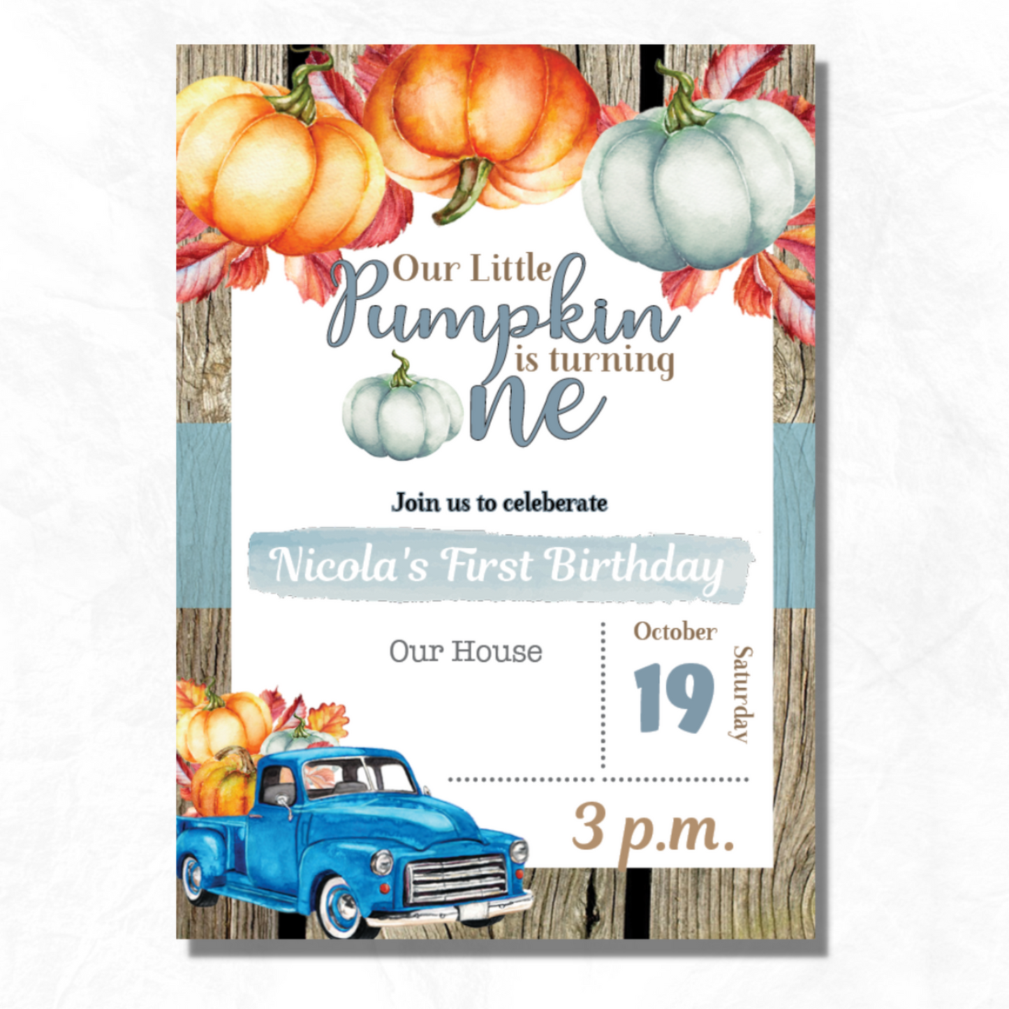 Pumpkin Invitation