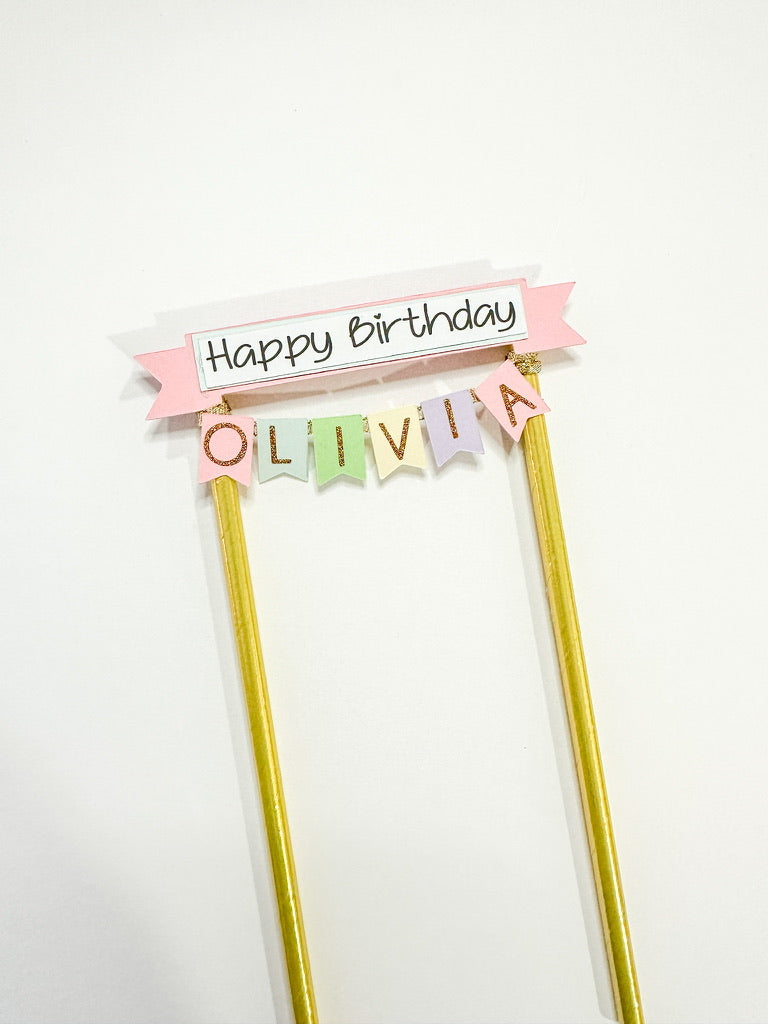 Banner Cake Topper