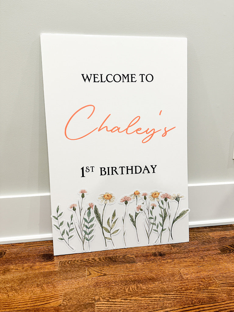 Daisy, Wildflower Welcome/Birthday Sign