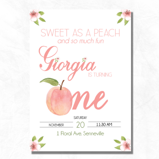 Peach Invitation