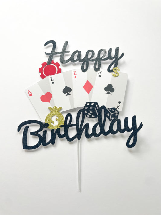 Poker/cards Cake Topper