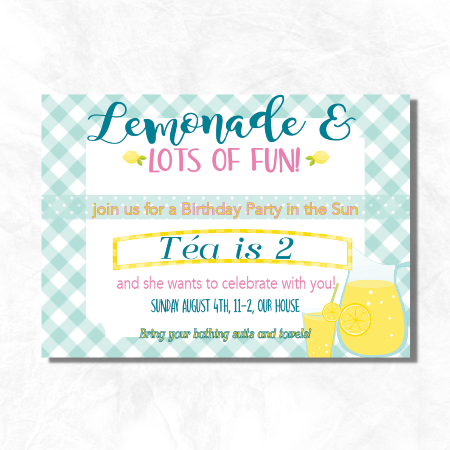 Lemonade Invitation