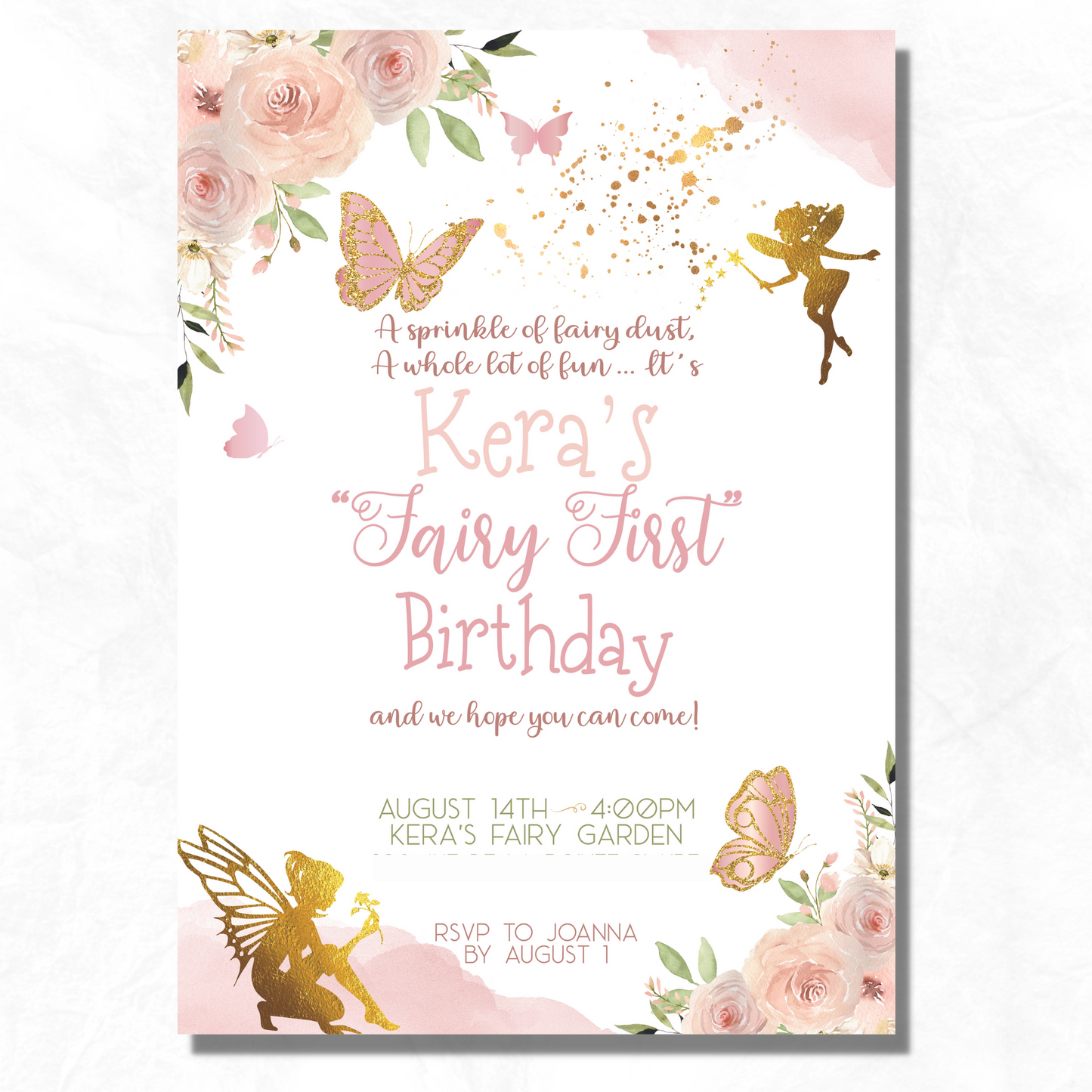 Fairy Birthday Invitation