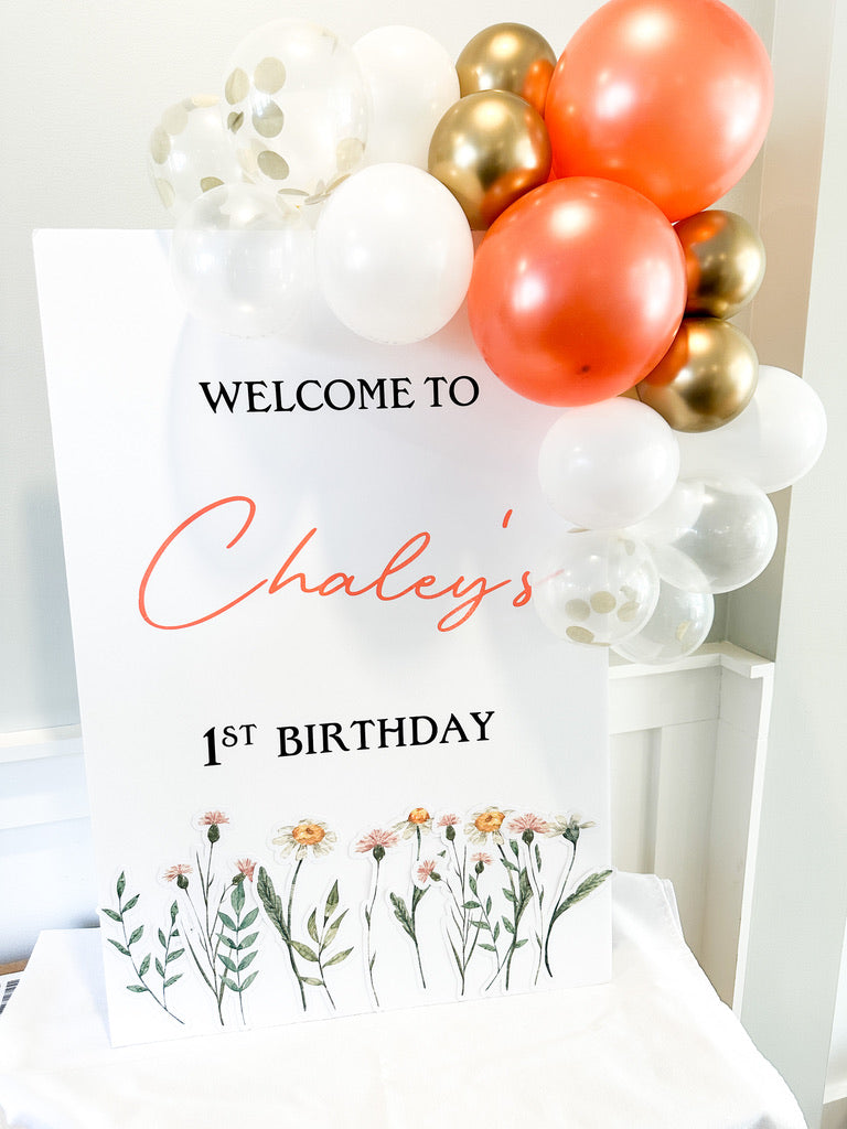 Daisy, Wildflower Welcome/Birthday Sign