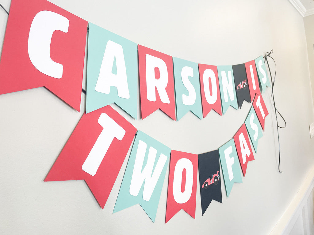 Two-Fast Car Banner