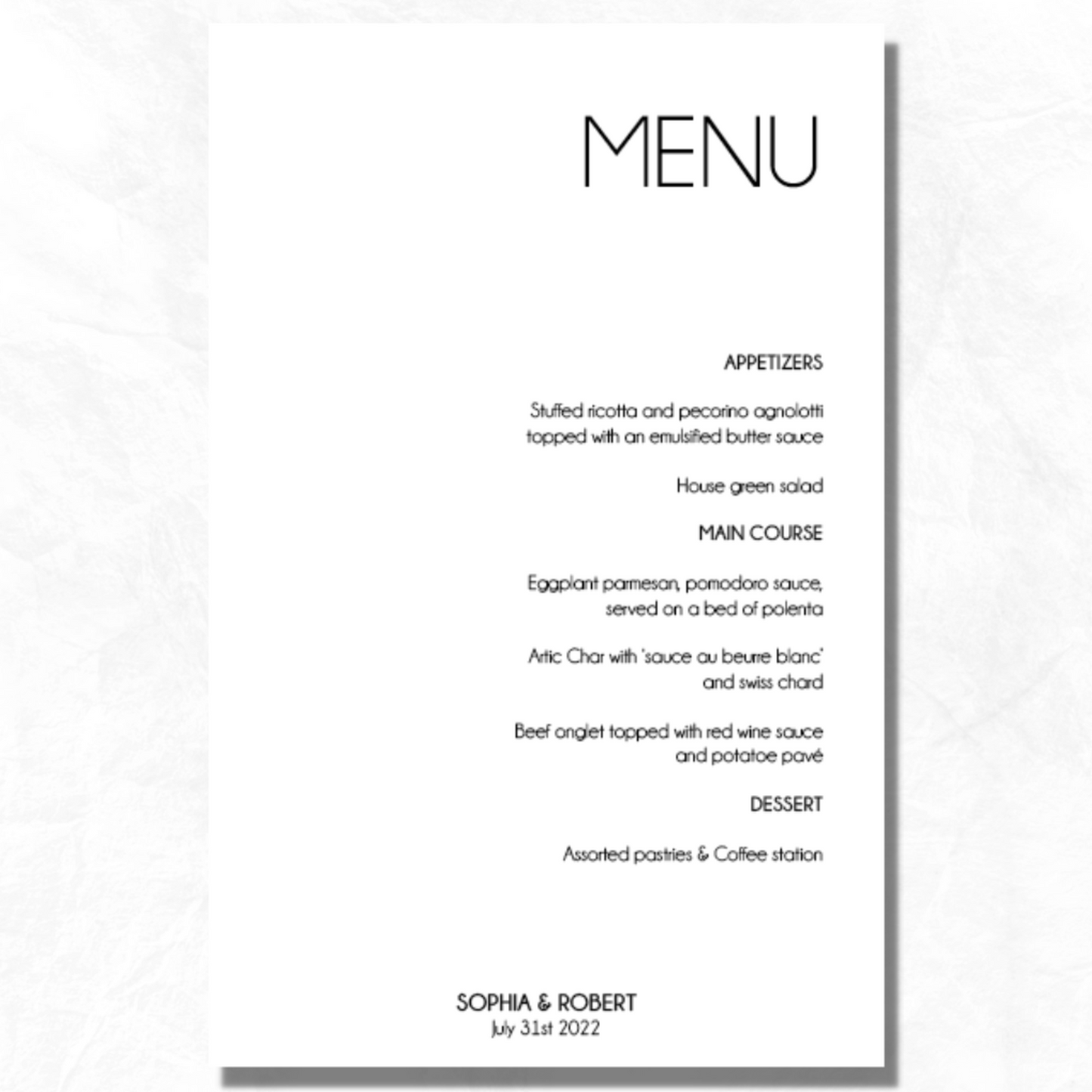 Modern Block Menu