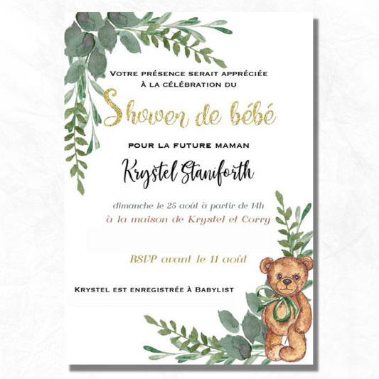 Teddy Bear Invitation