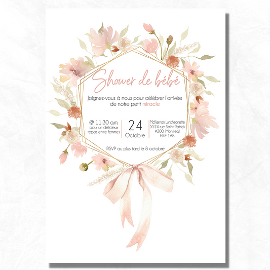 Floral Wreath Invitation