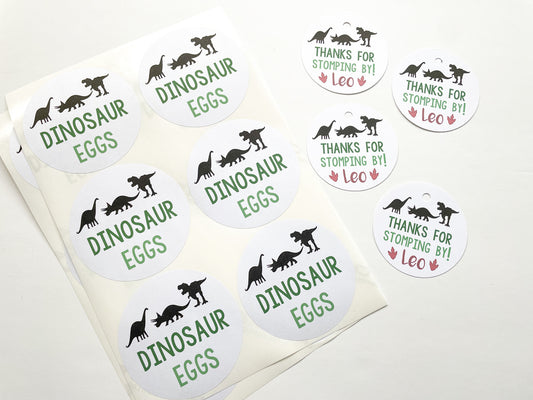 Dinosaur Thank you and Favor Tags