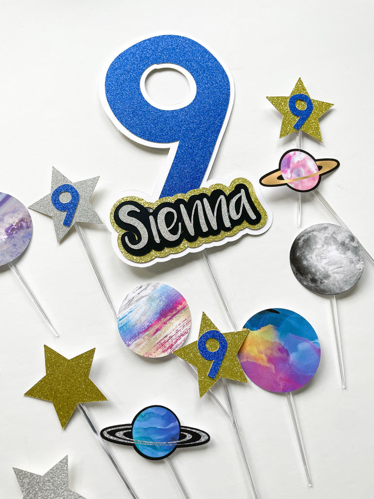 Galaxy/Space Cake Topper