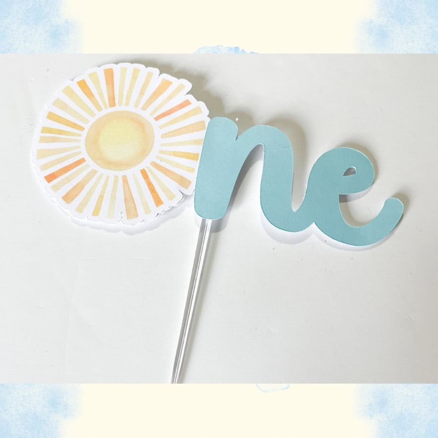 First Trip Around the Sun Cake topper